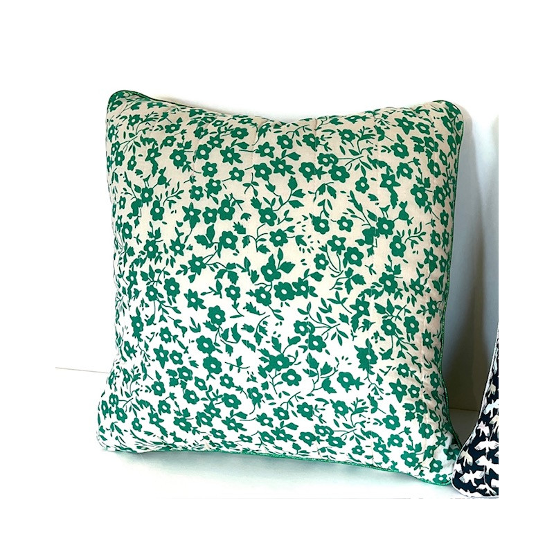 Coussin "Fleurs Vertes"