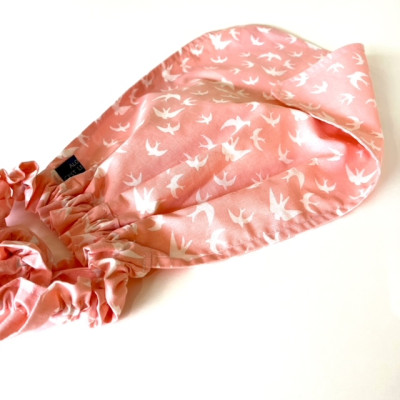 Serviette de cantine Hirondelles Rose